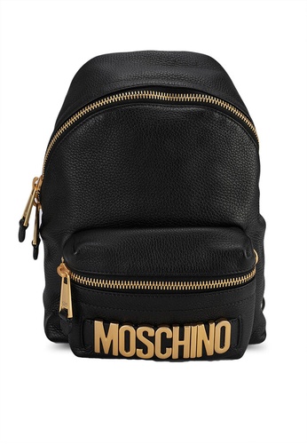 MOSCHINO black Lettering Logo Backpack (zt) 12DDBAC5129F8AGS_1