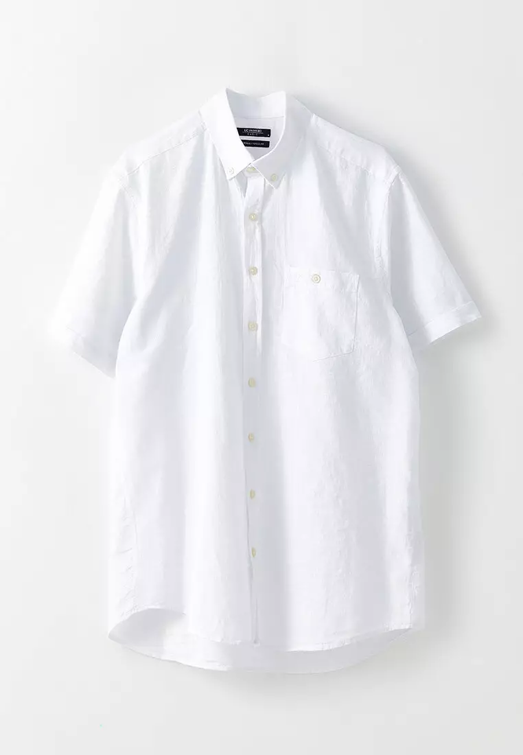 Buy LC Waikiki Regular Fit Short Sleeve Linen Men's Shirt 2024 Online ...