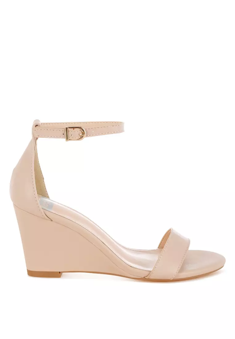 Discount on Rag & CO.  shoes - SKU: Genuine Leather Slim Wedge Heel Sandals