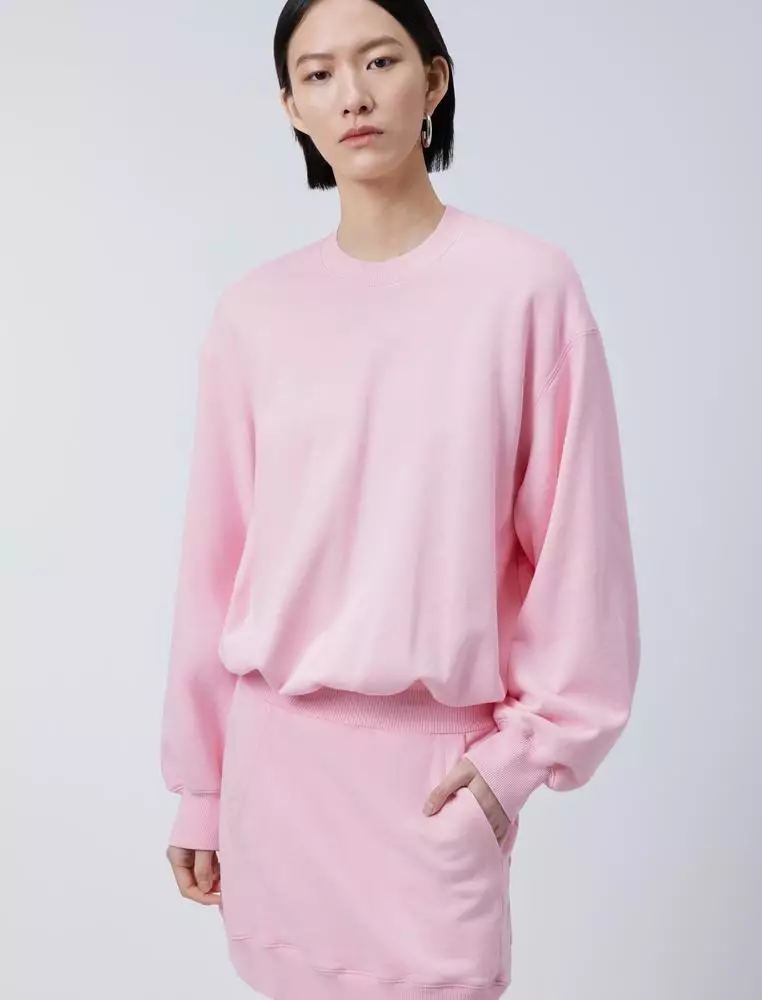 纯色休闲长袖连衣裙