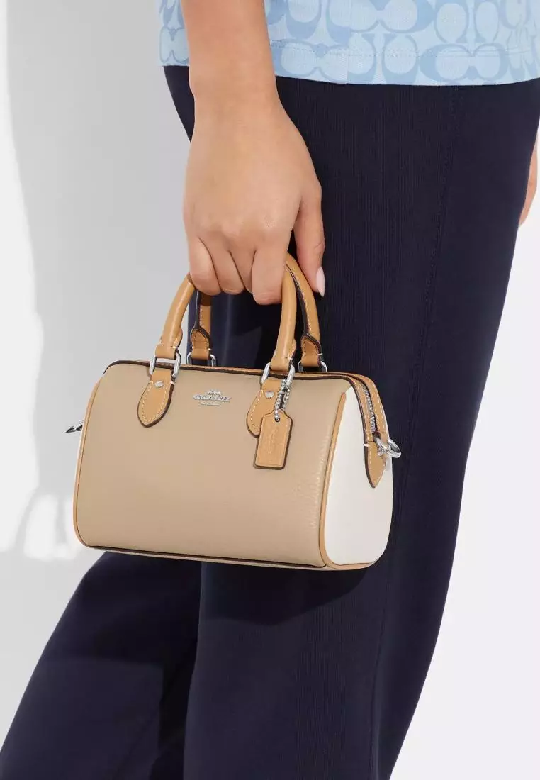 Coach Rowan Mini Rowan Crossbody In Colorblock Sandy Beige Multi