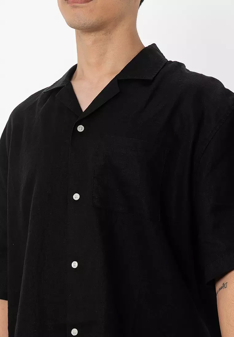Linen Box Fit Short Sleeve Shirt