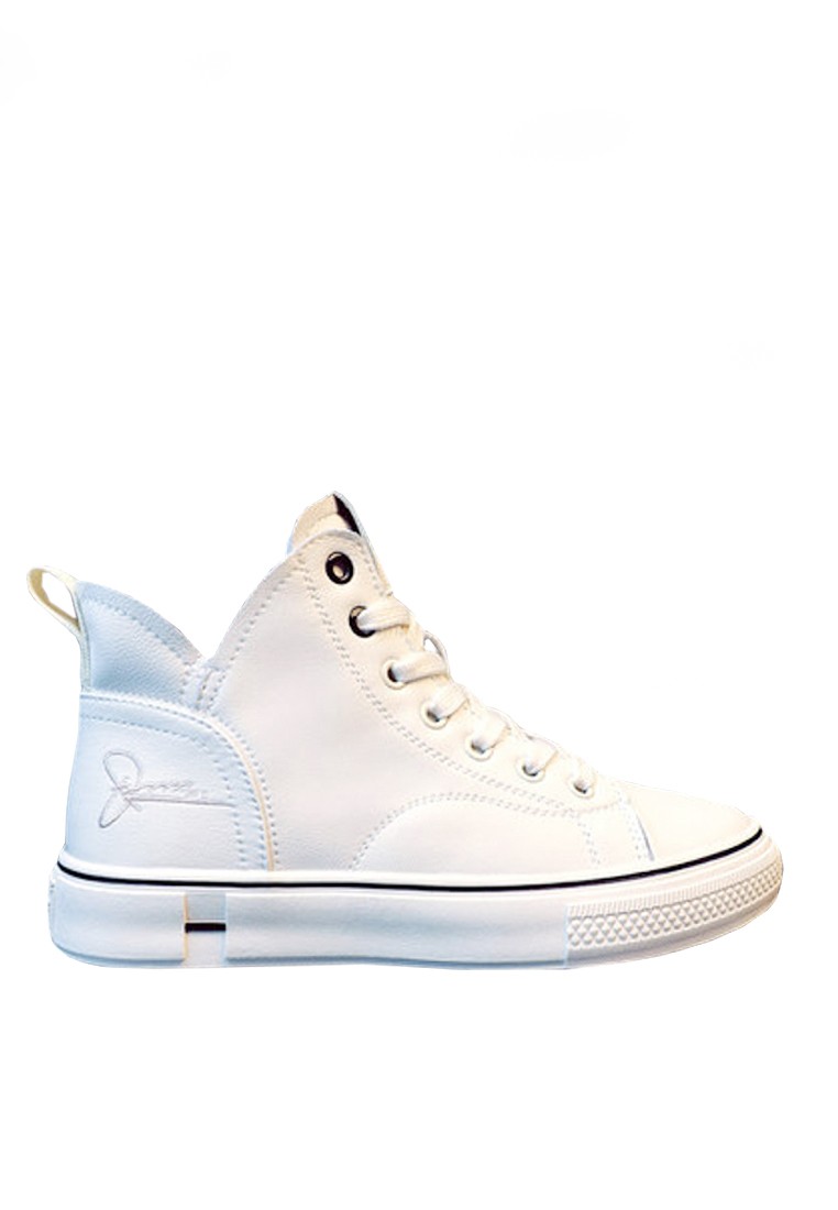 VANSA Cow Leather High-top Lace Up Causal Sneakers VSW-T6691