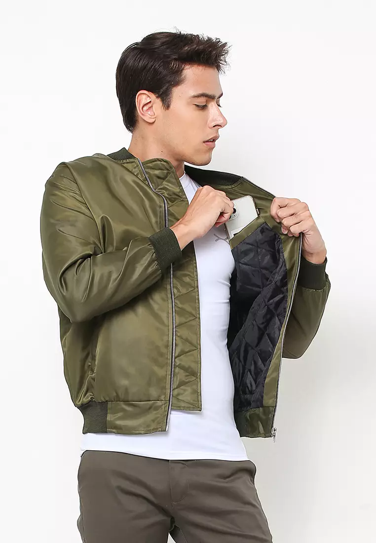 FLEXZONE Bomber Jacket Exclusive Army Green