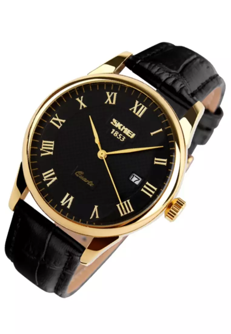 Jam Tangan Casual Analog Pria Waterproof Strap Tali Material PU Leather LK81 ORIGINAL