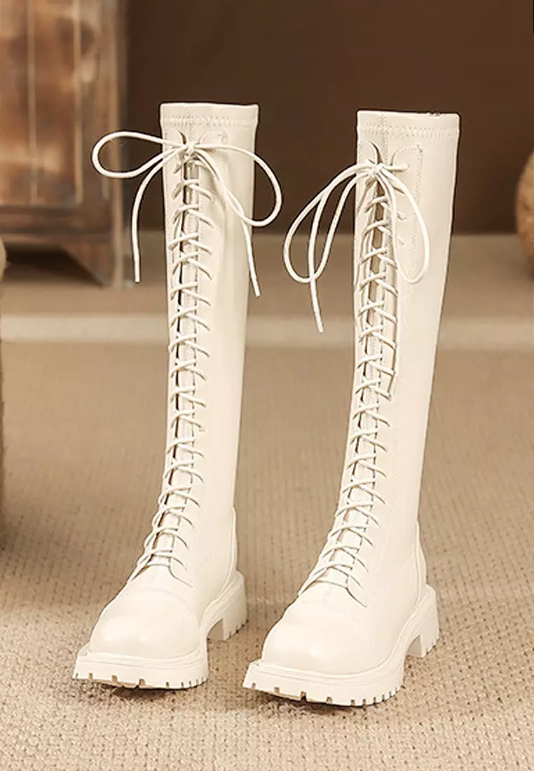 Buy Twenty Eight Shoes VANSA Fashion Lace Up Platform Knight Boots
