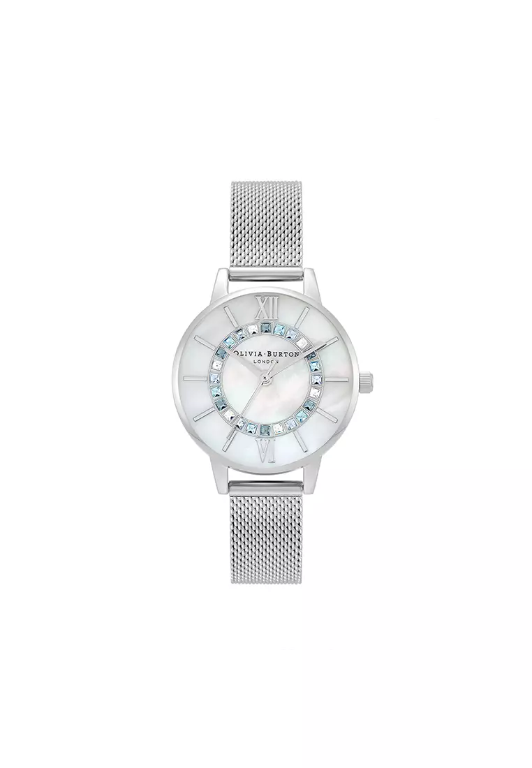 White stone watch on sale