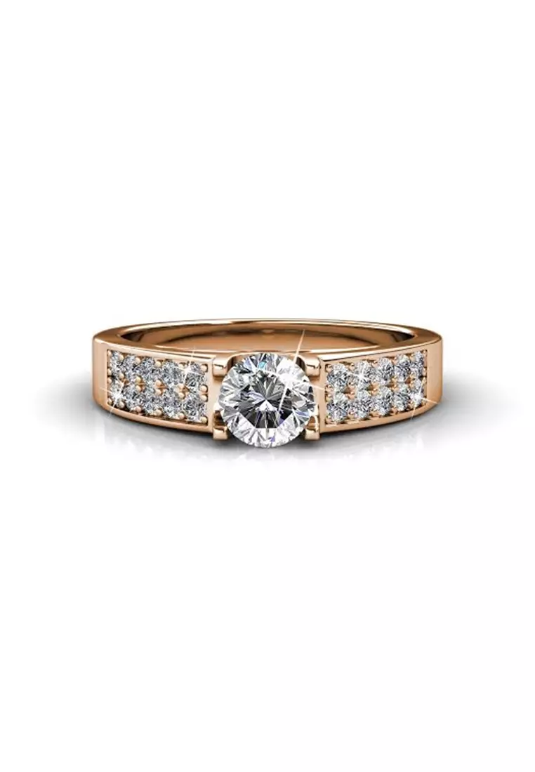 Lush Ring (Rose Gold) - Cincin Crystal Swarovski by Her Jewellery