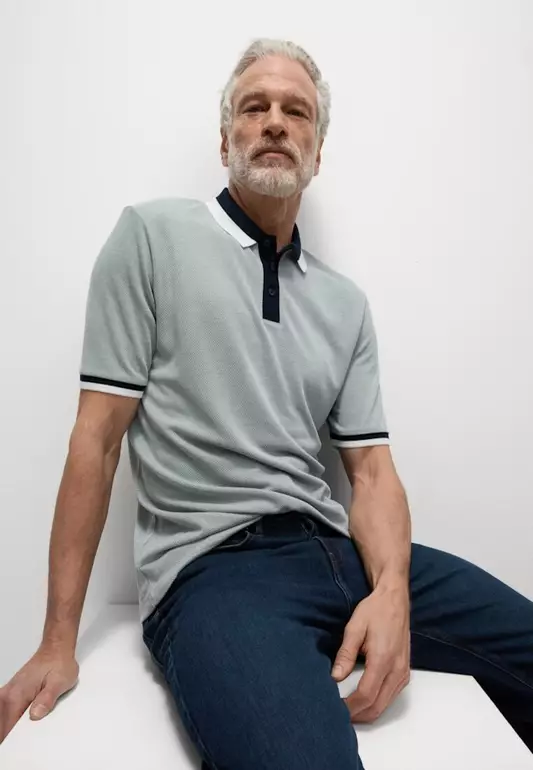 M&S Collection Textured Polo Shirt