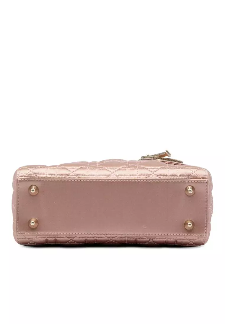 Pre-Loved Dior Small Satin Cannage My Abcdior Lady Dior