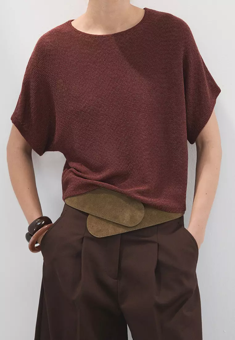 Short-Sleeved Knitted Sweater