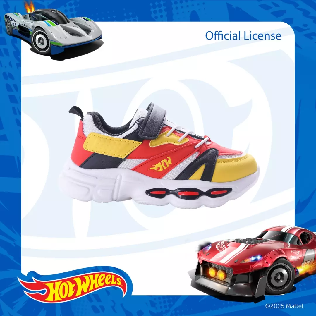 HOTWHEELS - SEPATU SNEAKERS ANAK LAKI TEENS CH340389LT PUTIH/MERAH by Zandilac