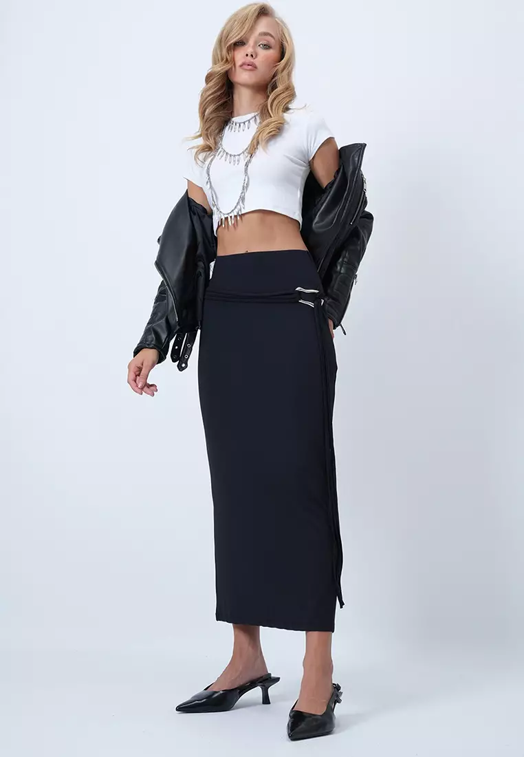 High Waist Midi Skirt