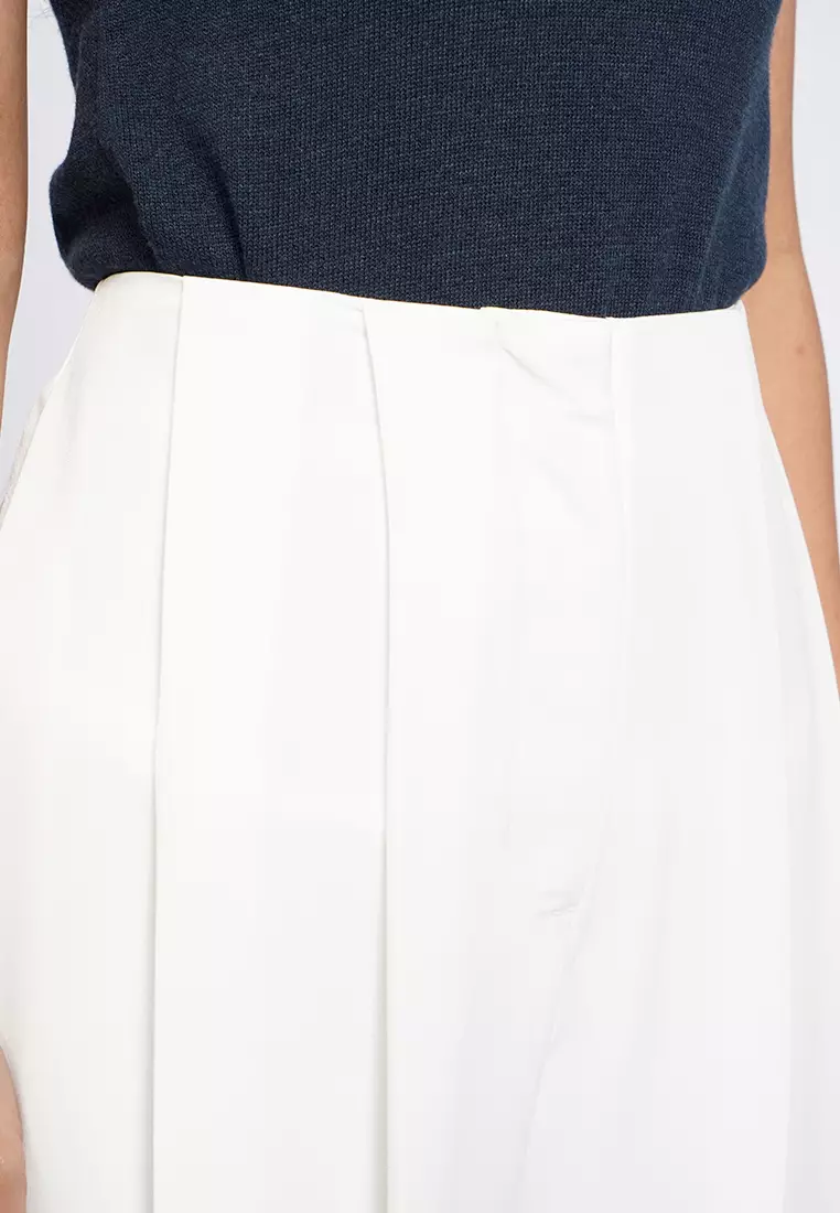 Wide Leg Pleated Trousers