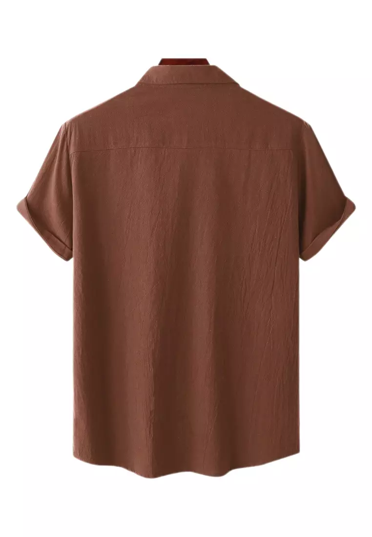 Loose Square-neck Linen Shirt YL-SKD01