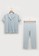 LC Waikiki blue Short Sleeves Women Pajamas Set D3FCEAA68BFE61GS_5