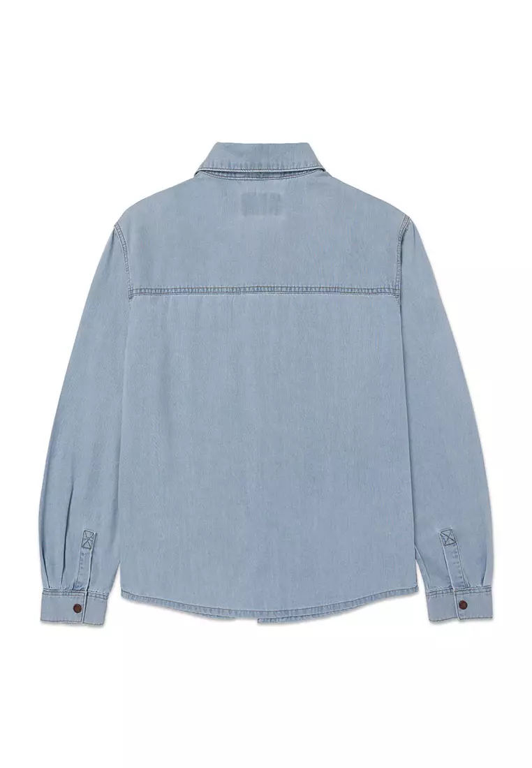 Buy Caterpillar Men's Denim Western Long Sleeve Shirt - Light