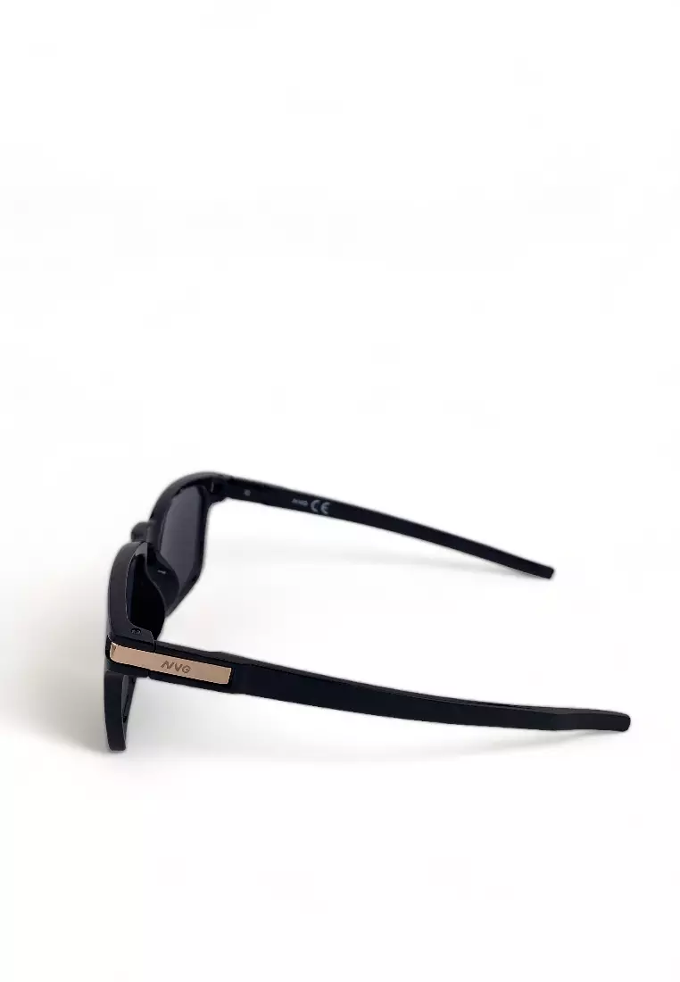 Unisex's Rectangle Frame Black Plastic UV Protection Sunglasses SUNSC3600202