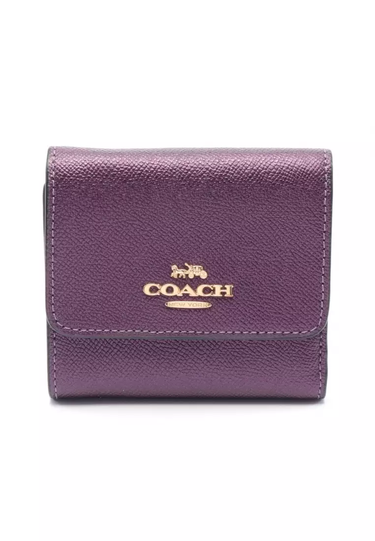 Coach purple metallic discount purse