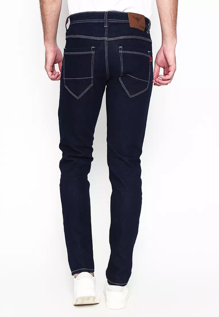 Jeans Slim Fit Premium Denim Stretch Blue Black ZA252