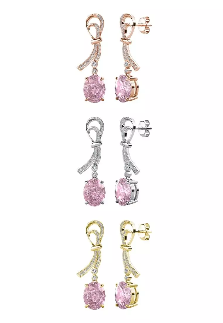 Her Jewellery Aniela Earrings - Crushed Ice Stone made with High-carbon diamond & Zircons