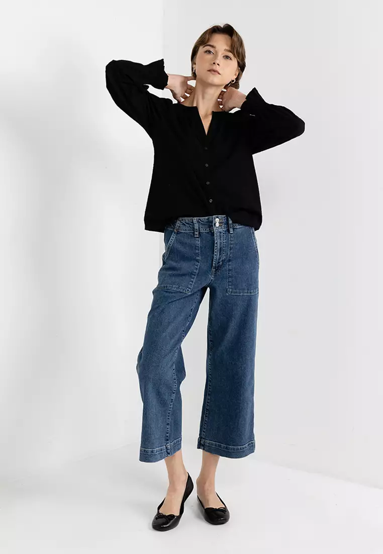 Gap wide leg crop on sale jeans