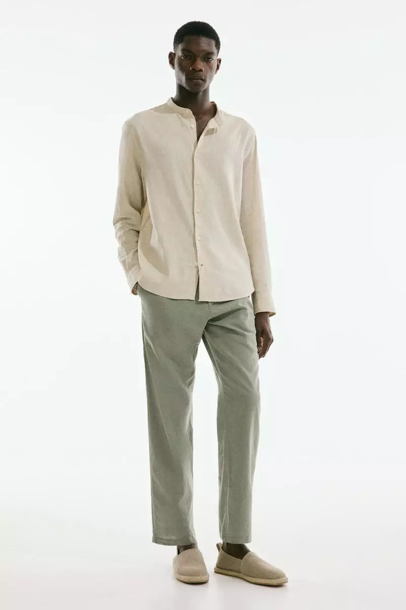 Regular Fit Linen-blend shirt