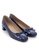 Shu Talk blue AMAZTEP Simple Square Toe Patent Leather Bow Heels 08766SH633E1DEGS_6