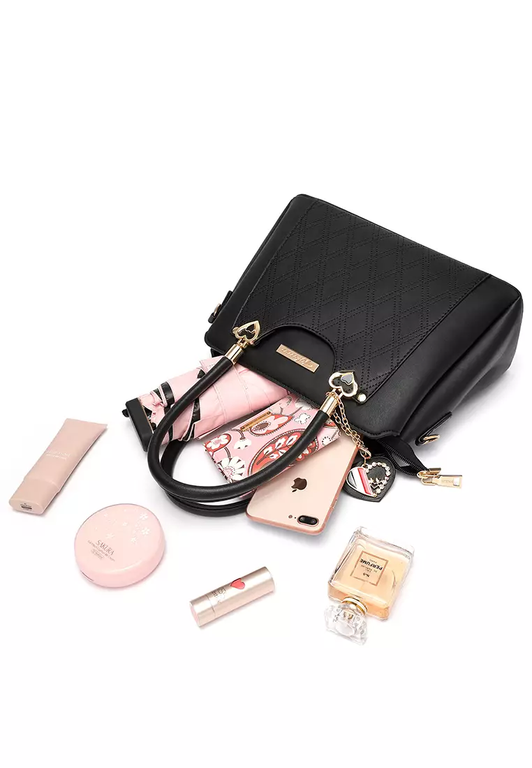 GYKACO Tas Wanita Hand bag - MEGAN Black - Fashion Top Handle Bag (Import)