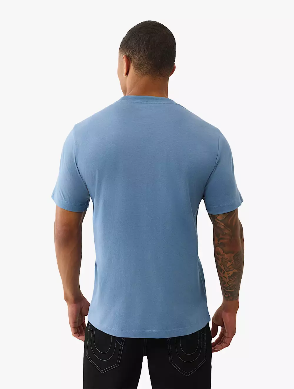 True Religion - Men T-Shirts  - EMBOSSED FOIL TR SS TEE - Blue