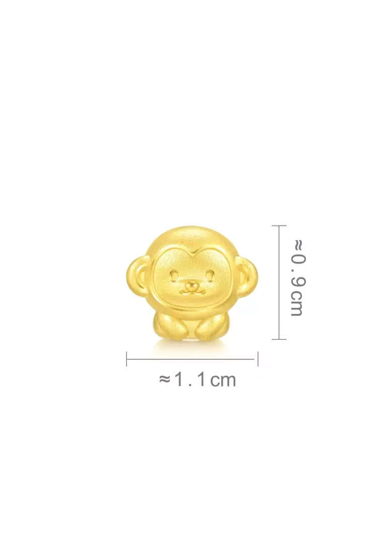Charme 999 24K Gold Chinese Zodiac Monkey Charm 93699C (Bracelet not included)