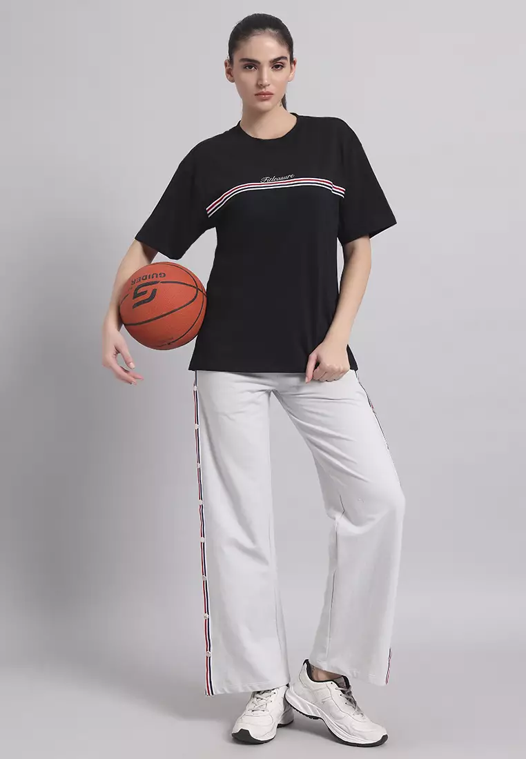 Women’s Essential Oversized Workwear Black Tee