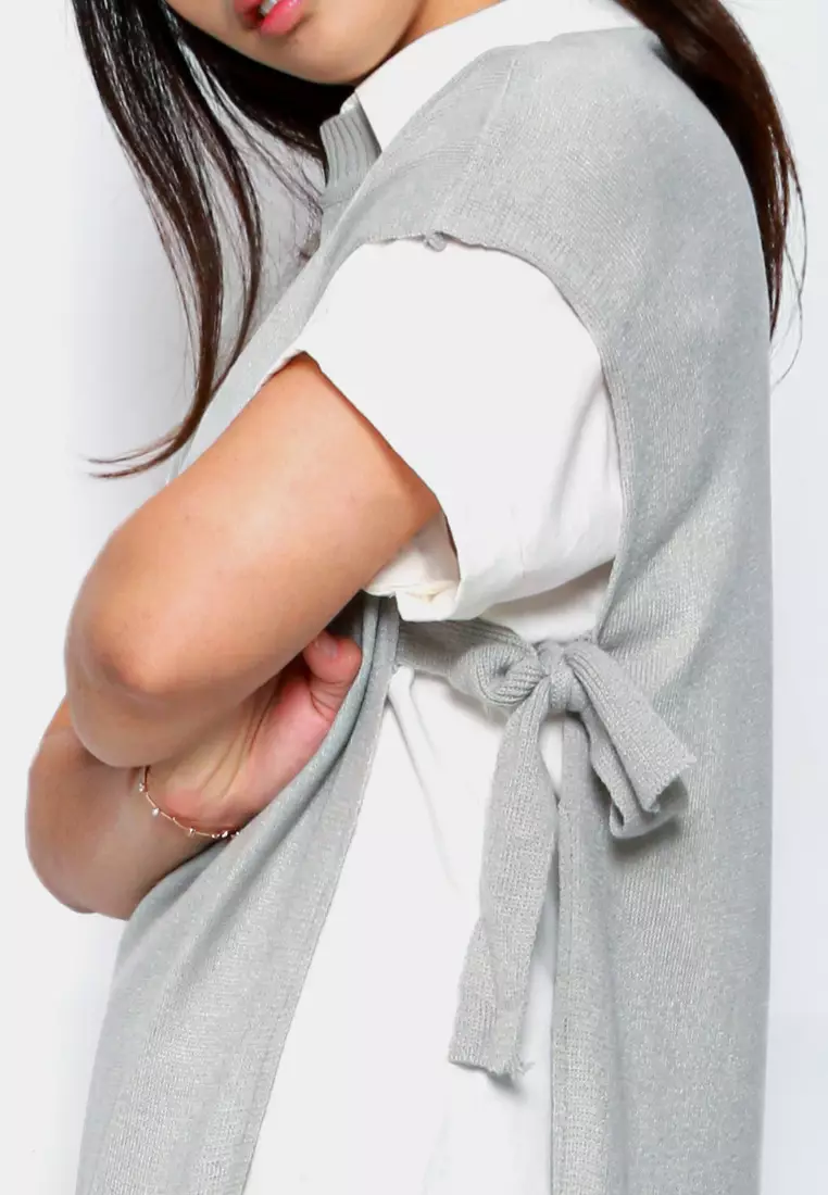 AUDRINA Side Ribbon Vest