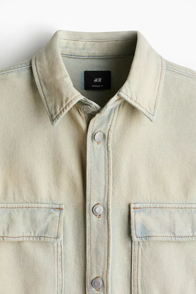 Buy H&M Oversized Fit Denim shirt 2025 Online ZALORA
