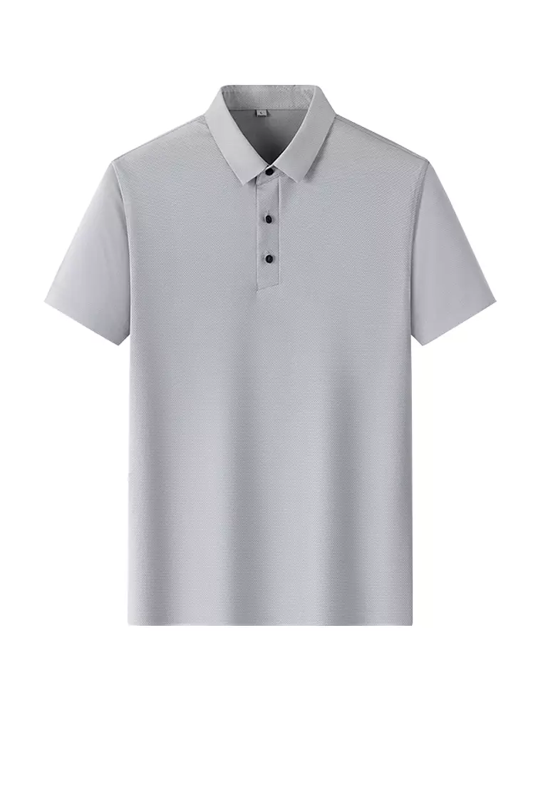 Gray polo outlet shirt