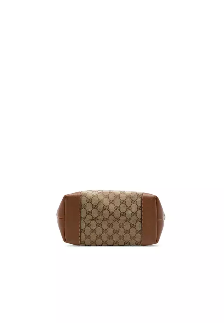 Pre-Loved Gucci Gg Canvas Gg Charm Tote