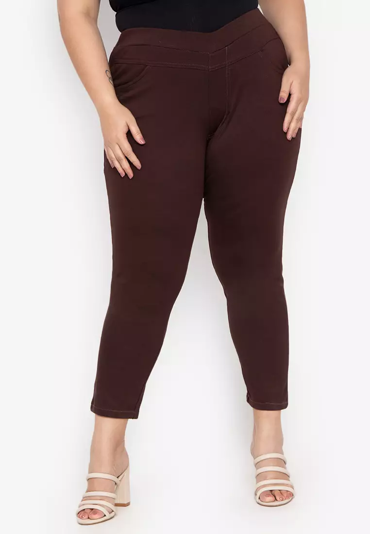 Buy Maxine Plus Size Pants Full Skinny Stretch Cotton 2024 Online