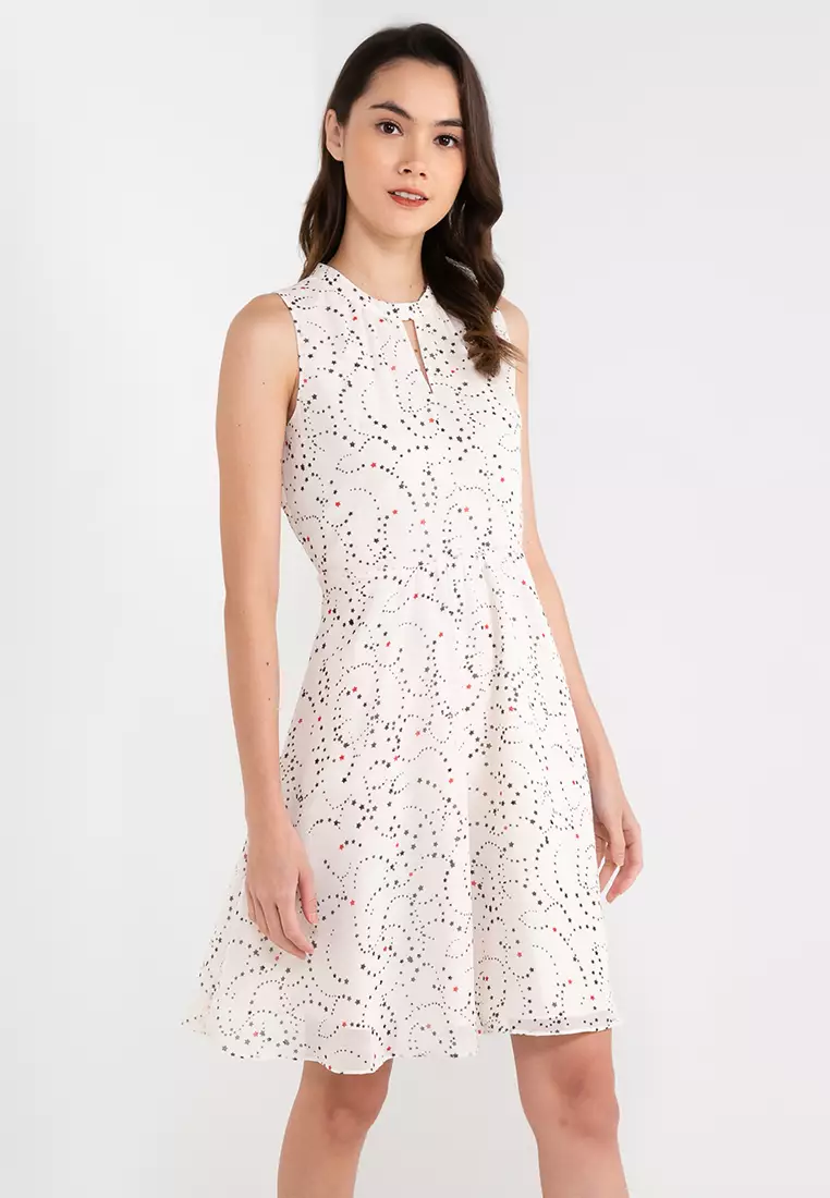 Chiffon print dress hot sale