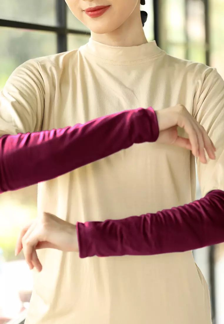 Zelena - Ashera Handsocks Seamless | Manset Tangan Wanita Inner - Maroon