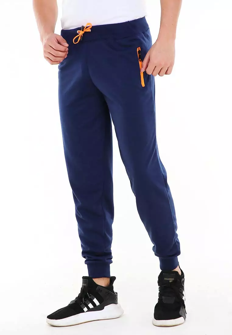 Locko Celana Panjang Jogger Pria Plain Sporty Casual Long Pants Material Babyterry ORIGINAL - Navy