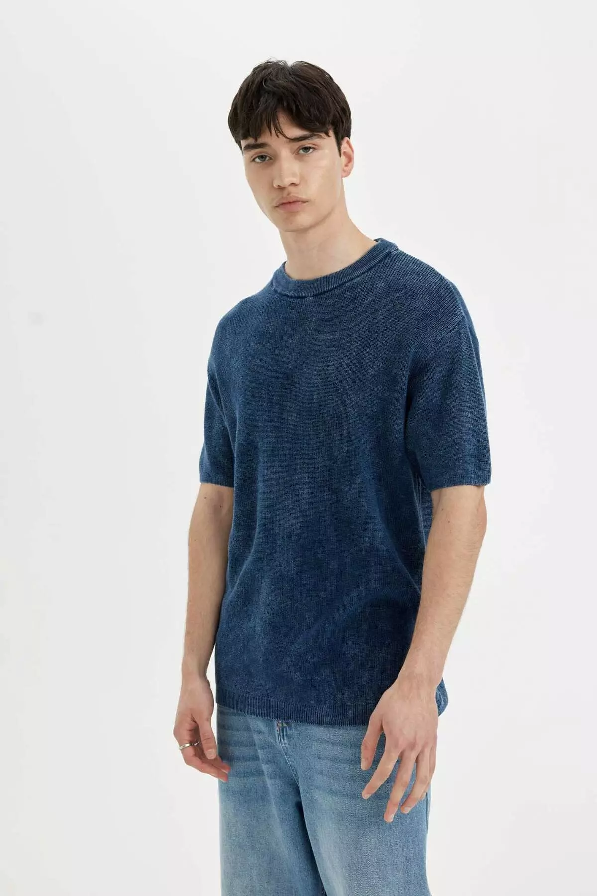 Relax Fit Crew Neck Thessaloniki Fabric Short Sleeve T-Shirt C7332Ax24Sm