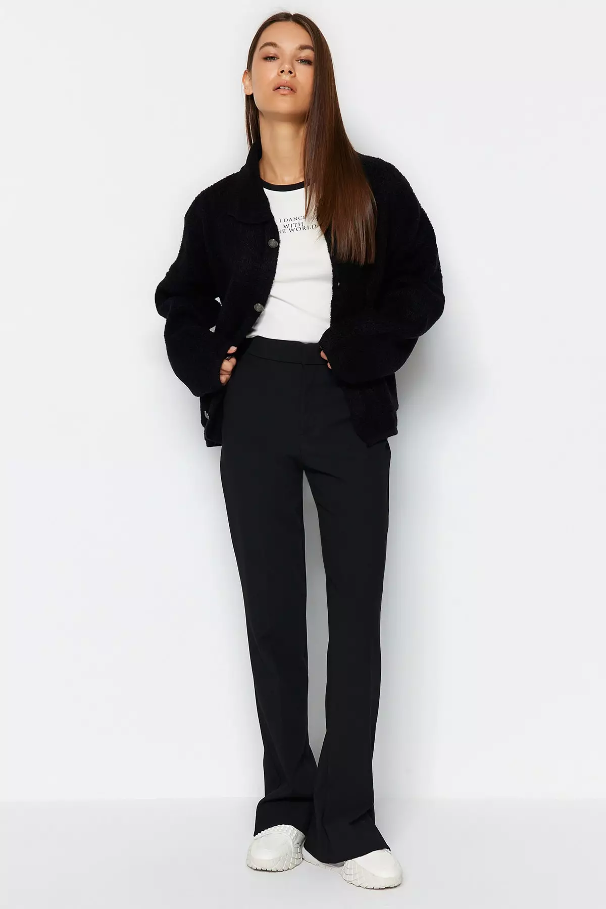 Bomber Jacket Looking Boucle Knit Cardigan