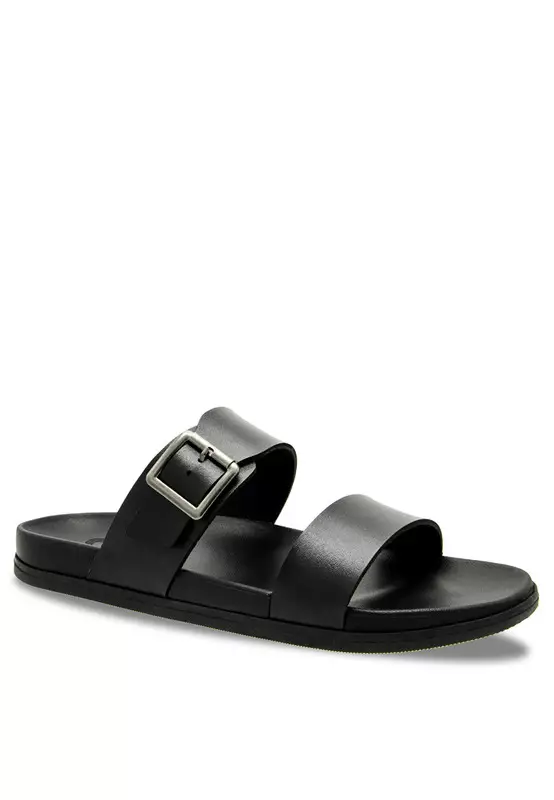 White leatherette slip discount on flip flops
