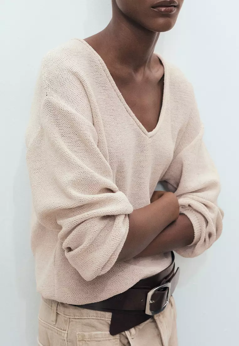 V-Neck Knit Sweater
