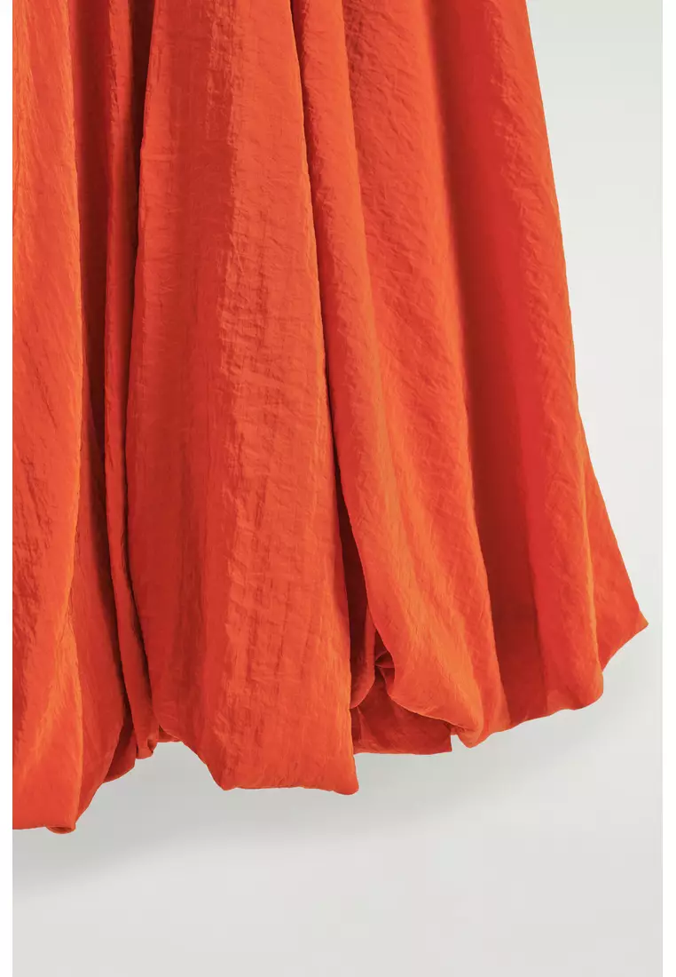 SLEEVELESS BUBBLE-HEM MIDI DRESS