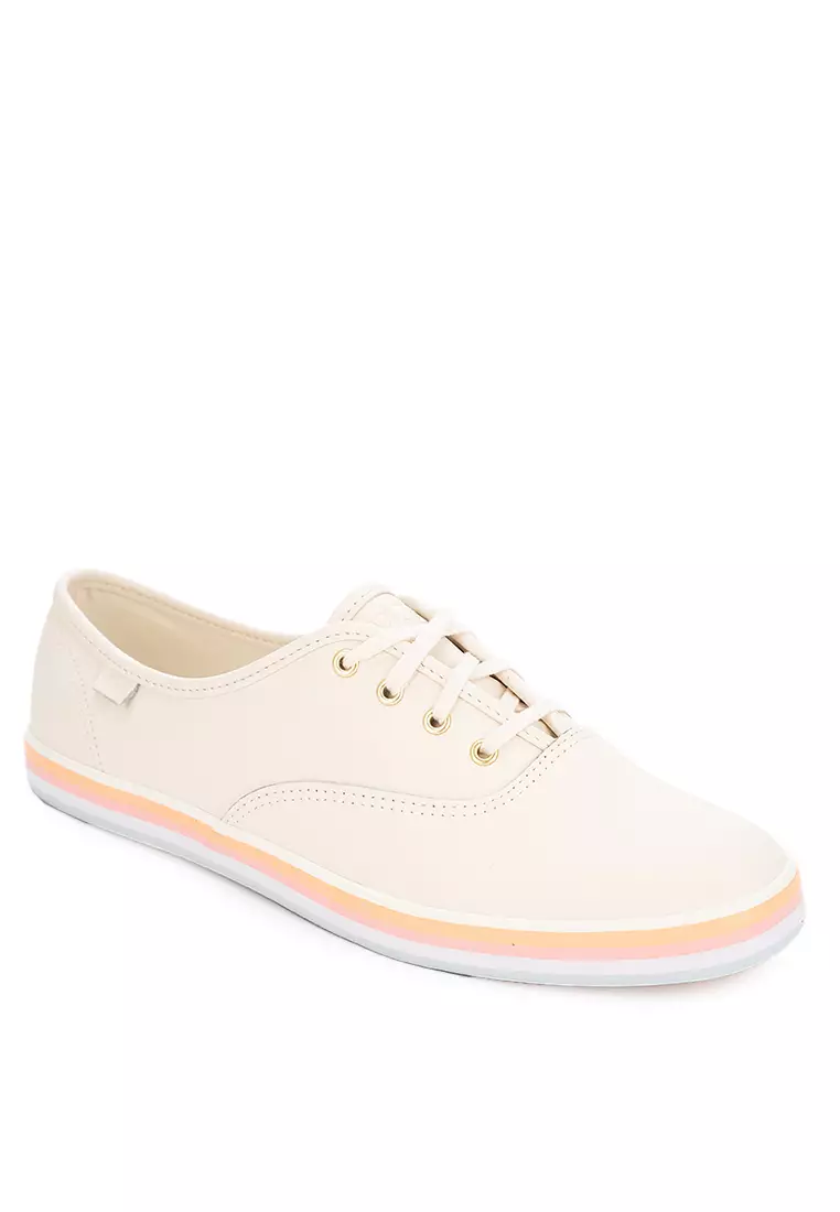 Discount on Keds  shoes - SKU: Champion Leather Foxing Stripe Sneakers