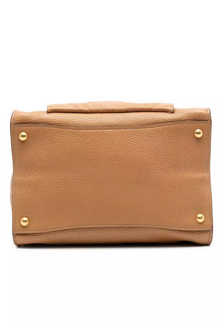 Pre-Loved Prada Vitello Daino Front Pocket Open Convertible Tote