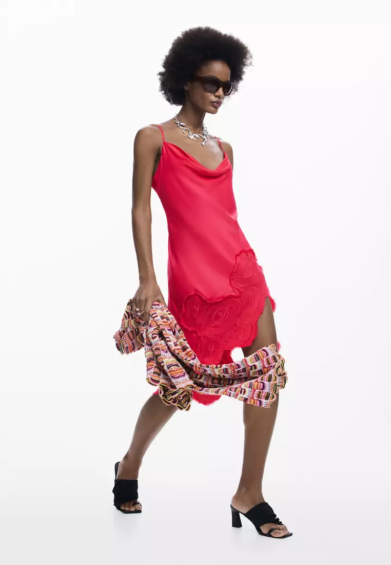 Asymmetric slip dress