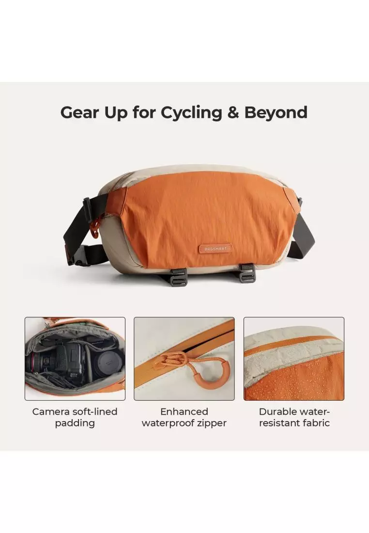 Bagsmart Soar Camera Sling Bag With Tripod Holder 6L (Orange)