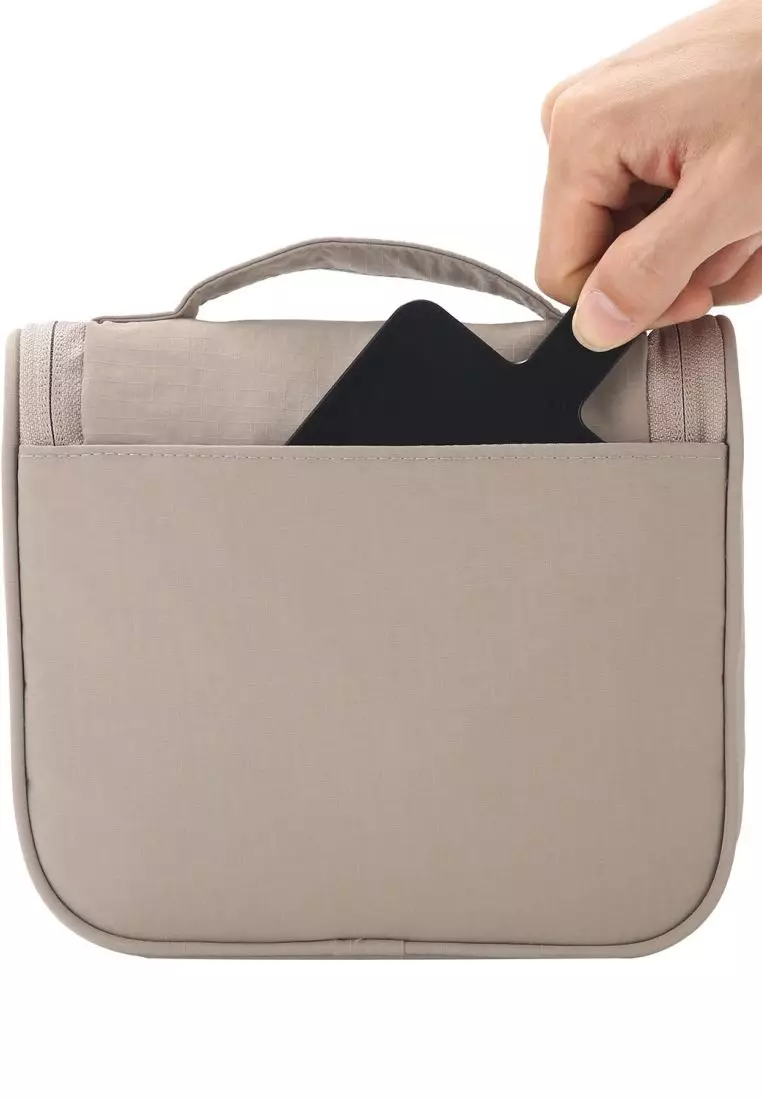 Crossing Waterproof Ripstop Nylon Hanging Toiletry Kit - Light Grey